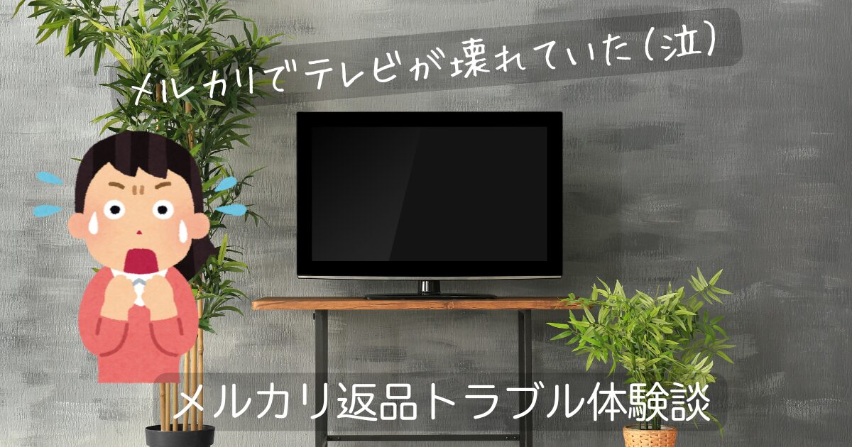 テレビメルカリ 破損