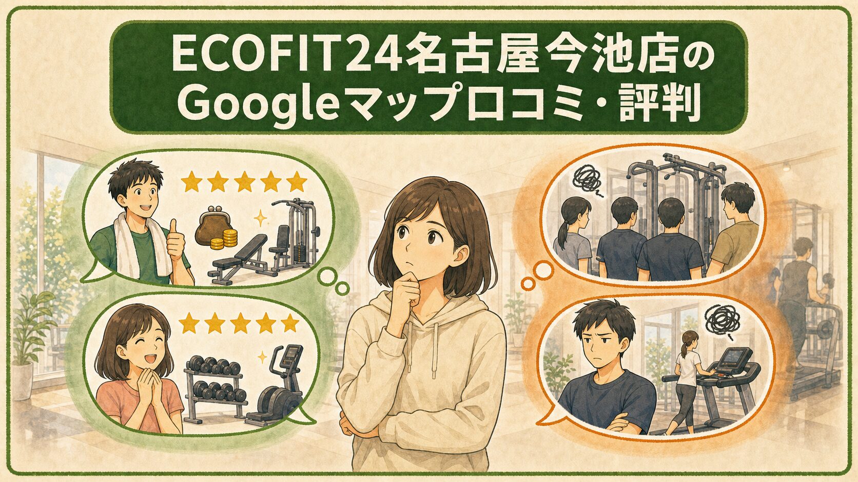 ECOFIT24名古屋今池店のGoogleマップ口コミ・評判
