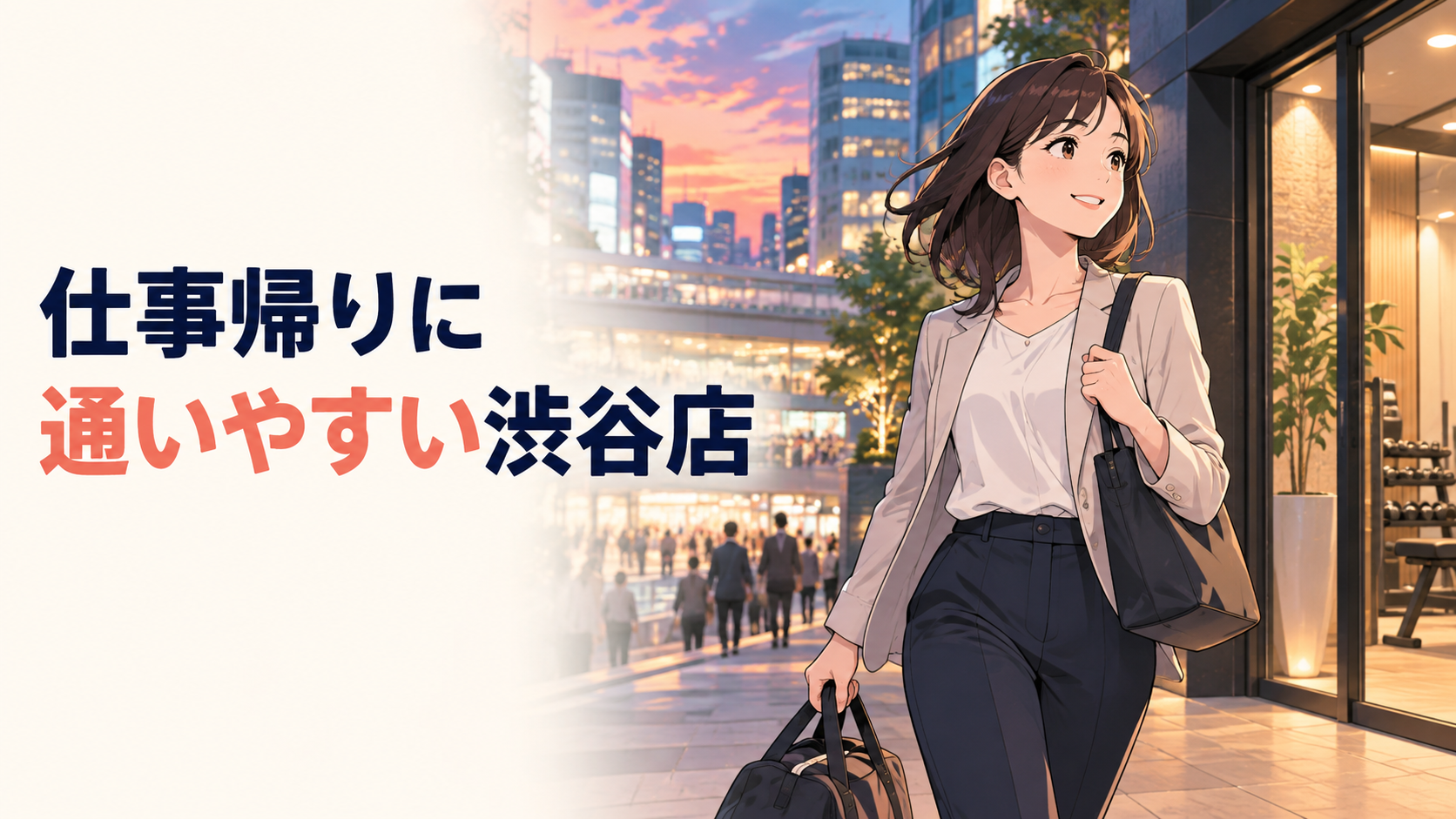 仕事帰りに通いやすい渋谷店