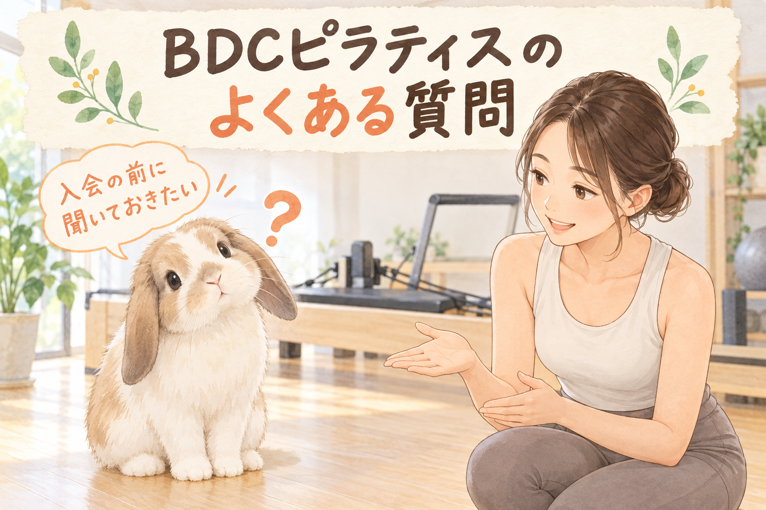 BDCピラティスのよくある質問のイラスト