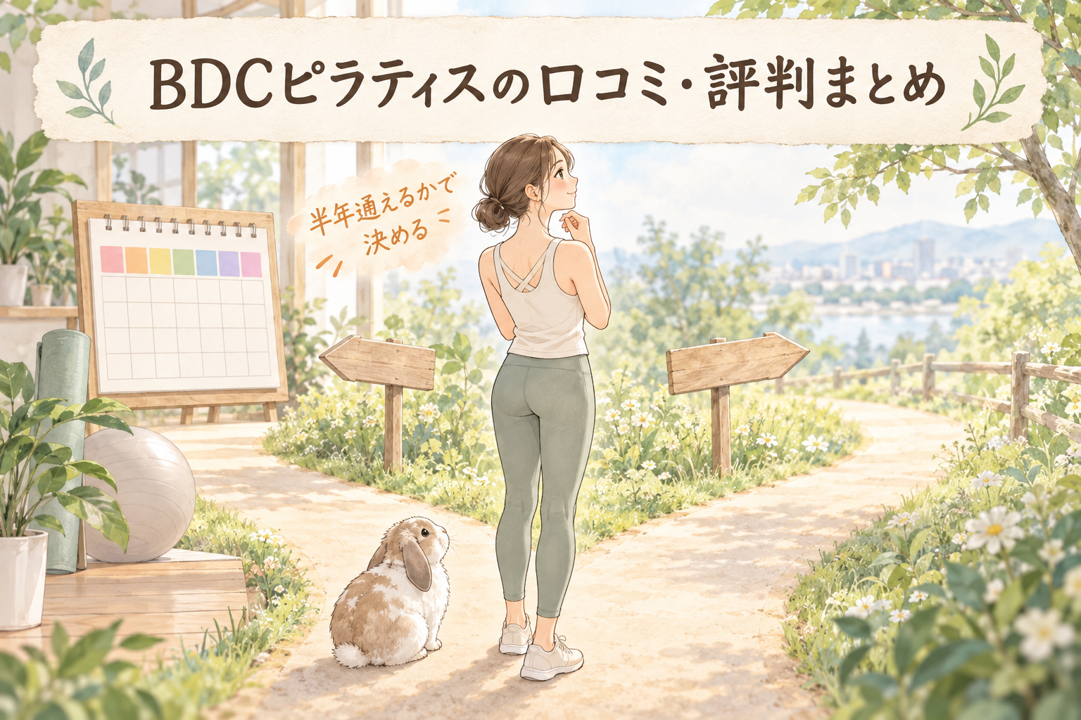 BDCピラティスを半年通えるか考えるまとめのイラスト