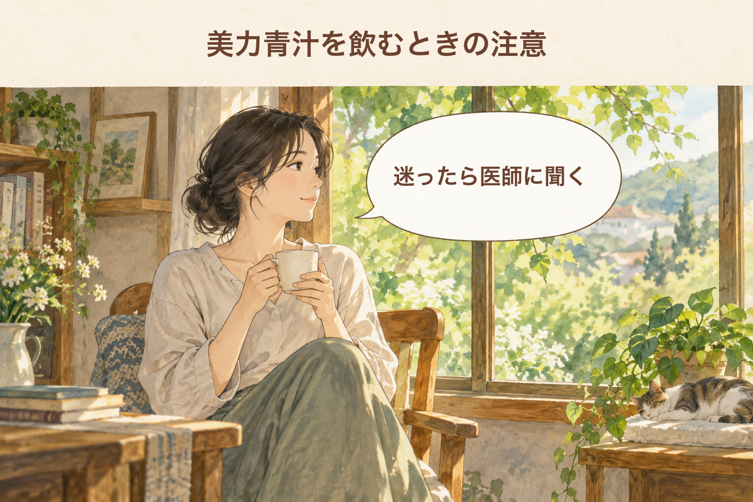 美力青汁を飲むときの注意