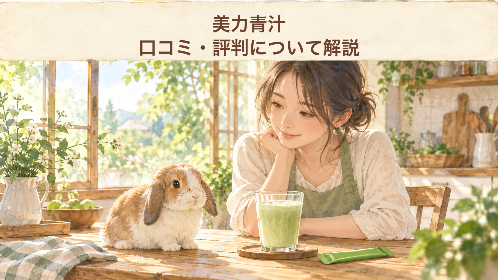 美力青汁の口コミ・評判について解説するアイキャッチ