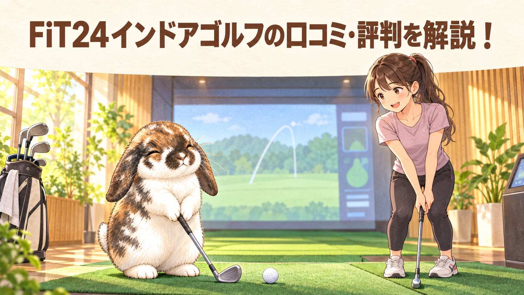 FiT24インドアゴルフの口コミ・評判を解説するポテちゃんと筋トレ女子