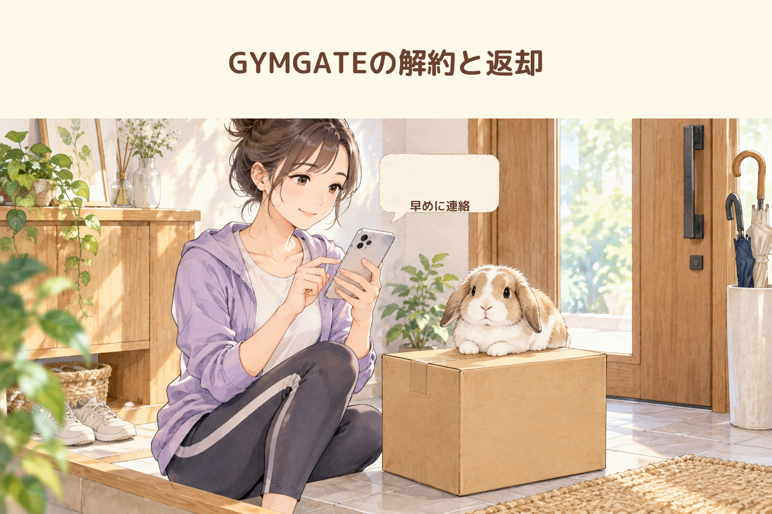 GYMGATEの解約と返却