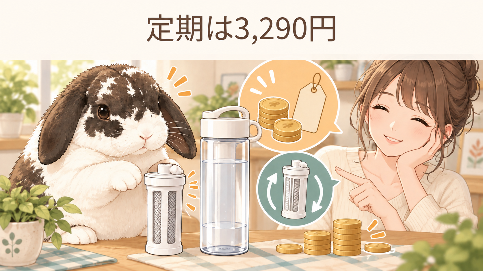 シリカピュア|定期は3,290円のポテちゃん図解