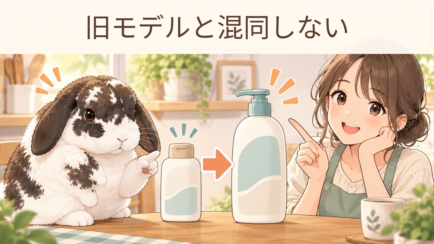 シリカピュア|旧モデルと混同しないのポテちゃん図解