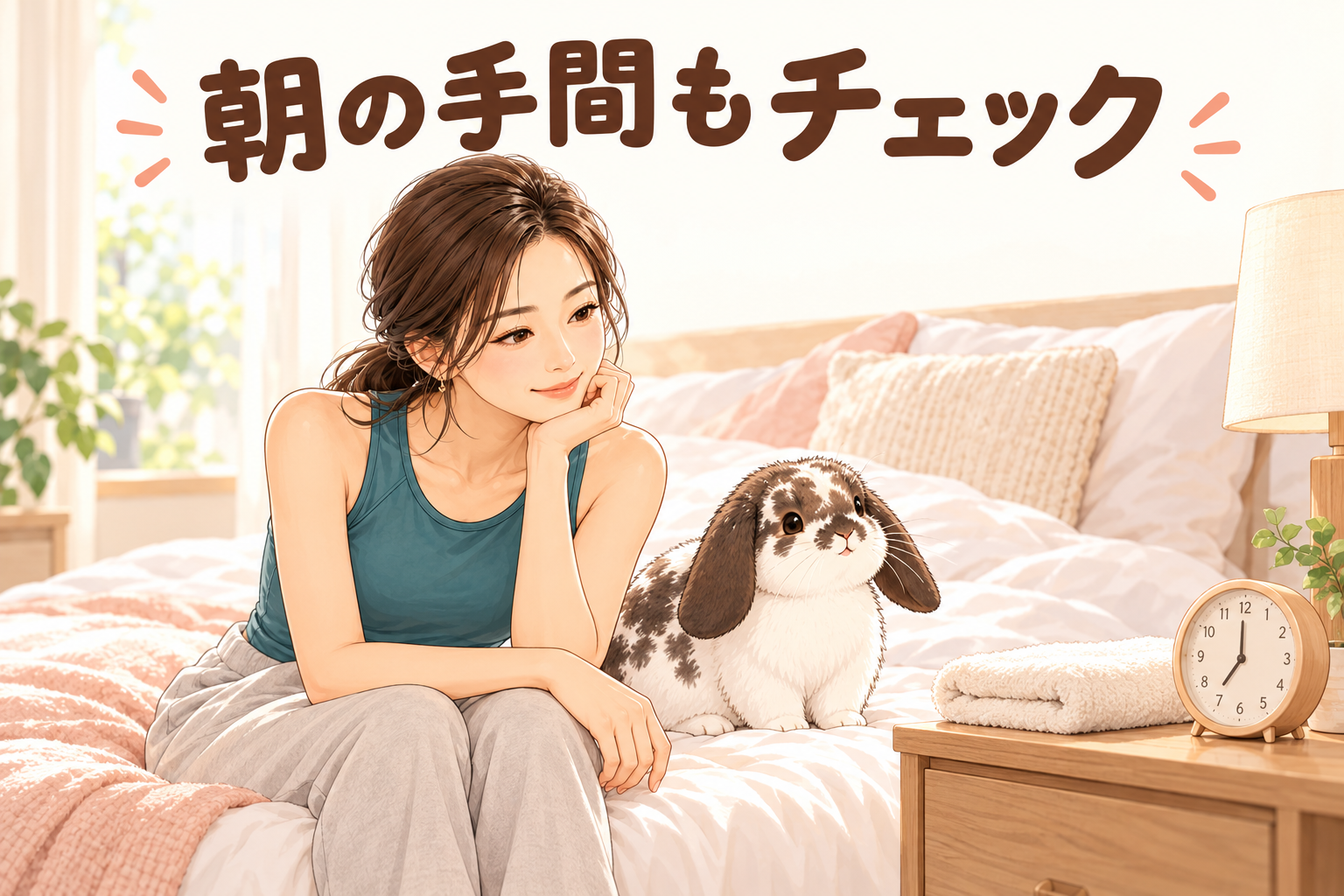 アシメグの悪い口コミを検討する女性のイラスト
