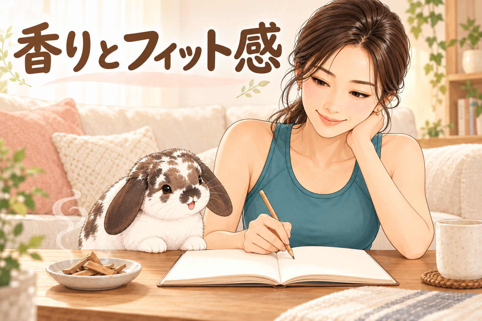 アシメグを使った感想のイラスト