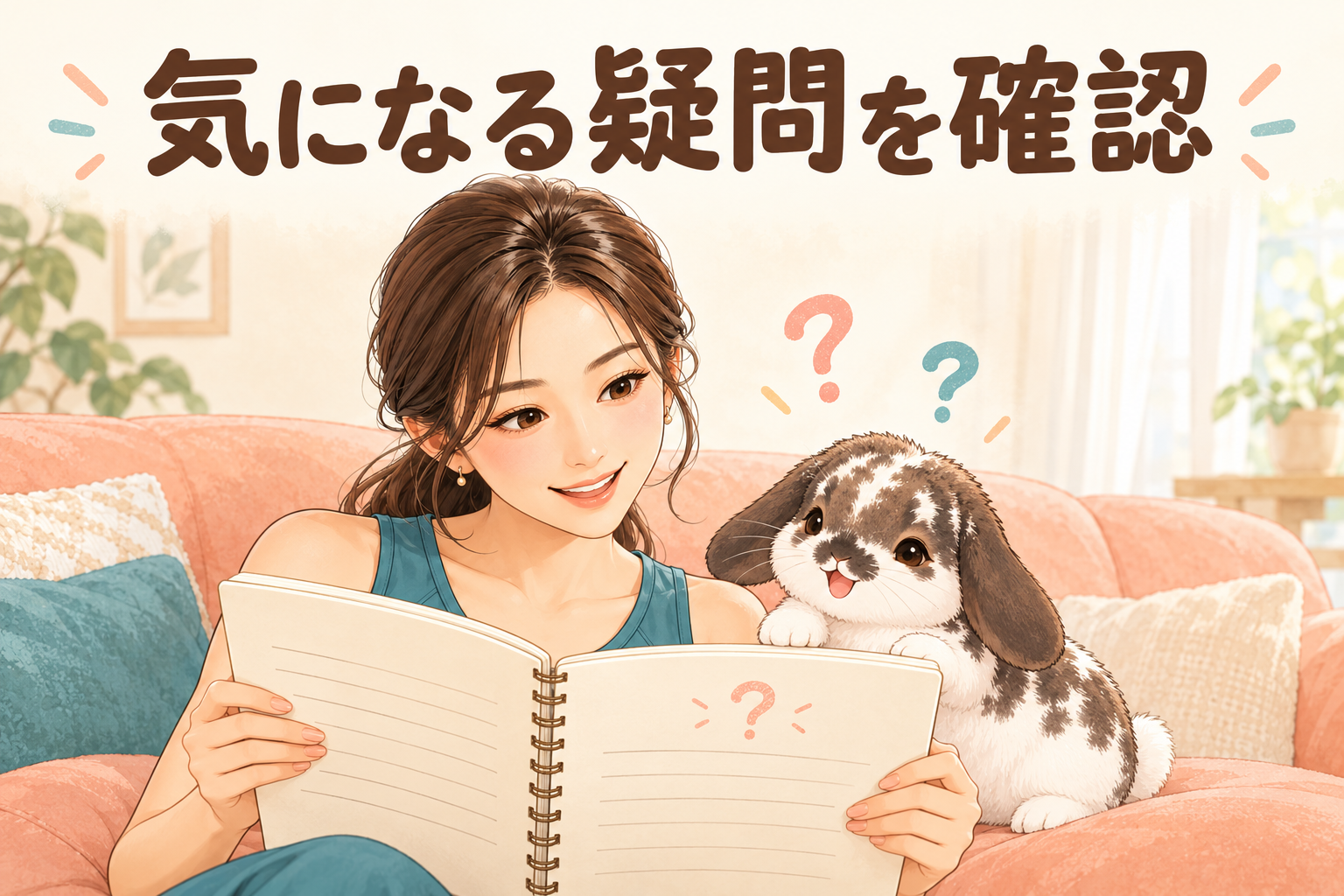 アシメグの質問と回答のイラスト