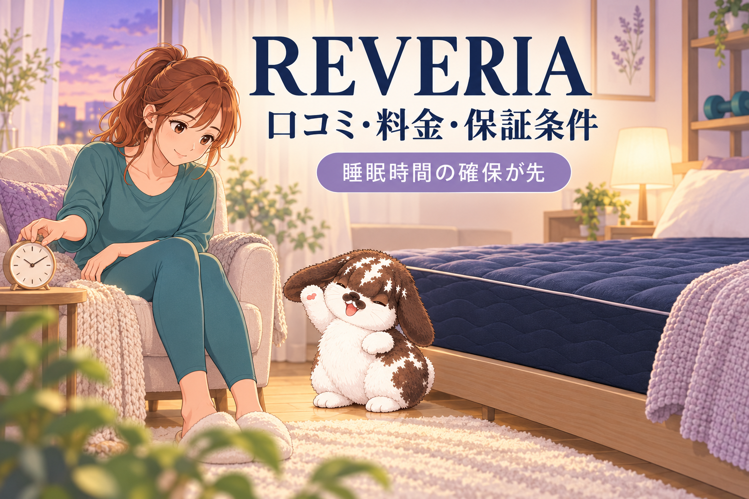REVERIAの口コミ・料金・保証条件を確認するフィットネス女子とポテちゃん